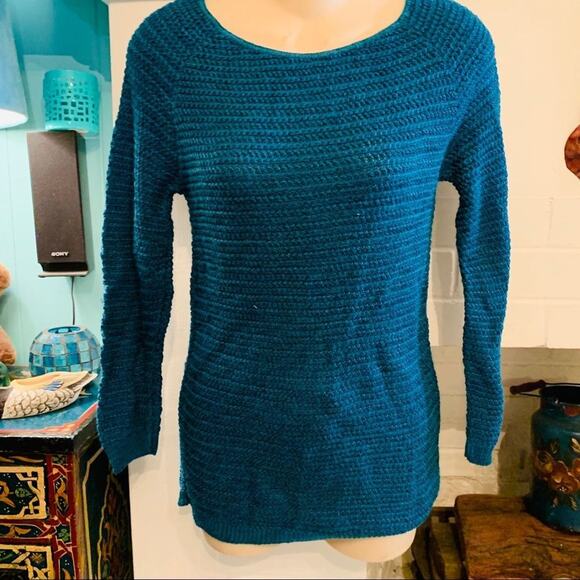 URBAN OUTFITTERS TEAL COTTON RAYON SWEATER xs - Picture 1 of 4